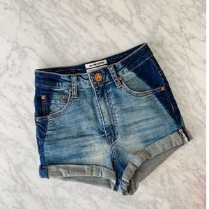 One Teaspoon Jean Shorts - Blue / 24